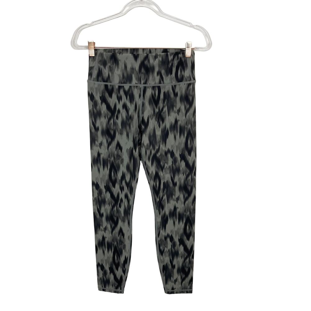 New Varley Medium M Gray Luna Leggings Watercolor Aztec Animal High Rise 25"